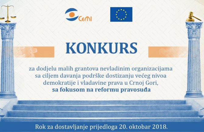 Raspisan konkurs za dodjelu malih grantova nevladinim organizacijama