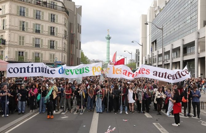 Prvomajski protesti u Francuskoj pretvoreni u političko bojno polje uoči izbora 9. juna