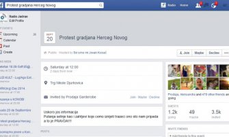 Protest Novljana zbog ubistva Jovana Kosaća