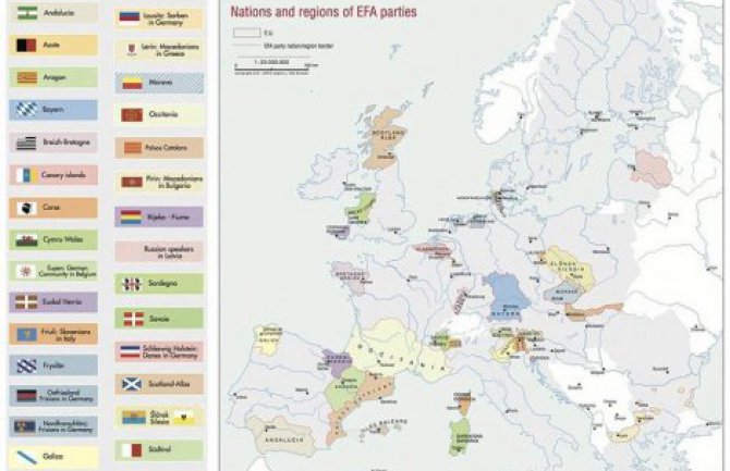 Ovako bi izgledala mapa Evrope kada bi svi separatisti ispunili svoje ciljeve (VIDEO)