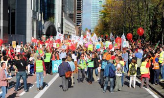 Brisel: Na protestnoj šetnji učestvovalo oko četiri hiljade osoba