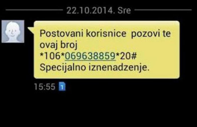 Oprez: Ako ste Telenor mreža, ignorišite ovu poruku!