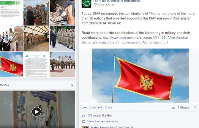 ISAF zahvalio Crnoj Gori