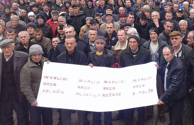Invalidi rada  održaće sastanak u Kolašinu o održavanju građanskih protesta