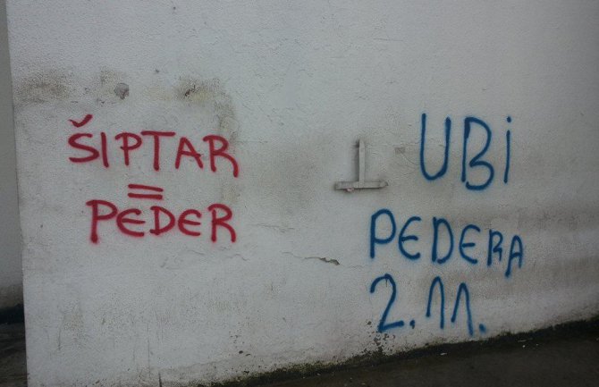 Podgorica: Uvredljivi grafiti protiv LGBT osoba i Albanaca