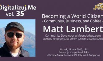 Matt Lambert na 35. Digitalizuj.me događaju