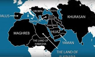 Na mapi osvajanja Islamske države Balkan, Kina...