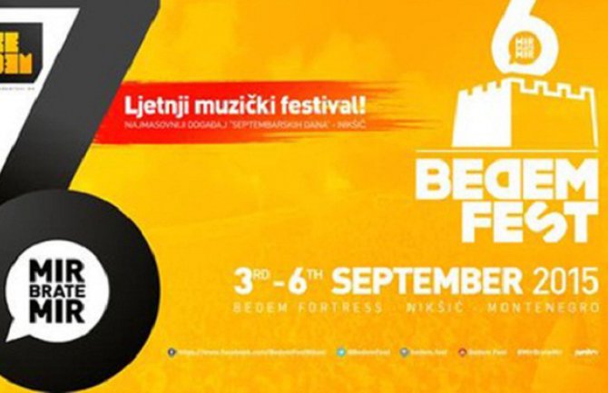 6. Bedem fest održaće se od 3. do 6. septembra