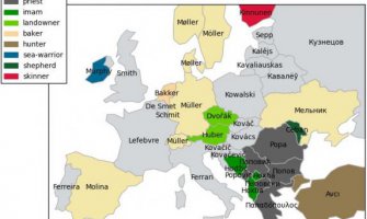 U Crnoj Gori Popovići, u BiH Hodžići: Mapa evropskih prezimena po zanimanjima