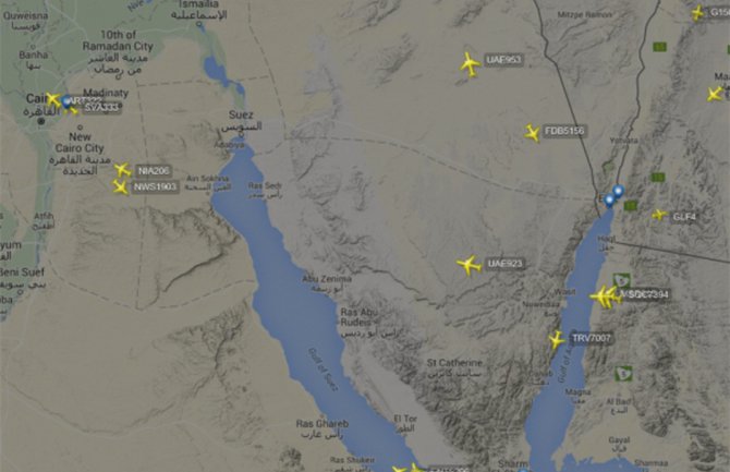 Avion sa 189 putnika gađan raketom iznad Šarm el Šeika