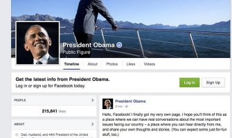 Obama otvorio nalog na Fejsbuku, profil lajkovalo preko 800.000 korisnika