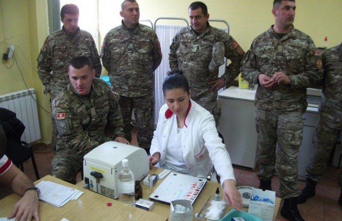 Crnogorski vojnici dobrovoljno dali krv