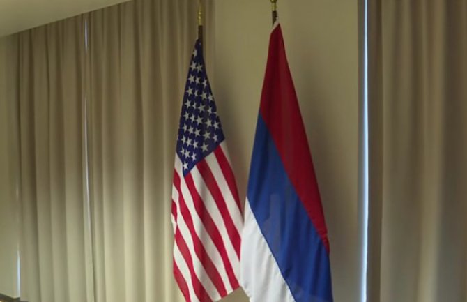 Srpska zastava na sastanku Lavrova i Kerija