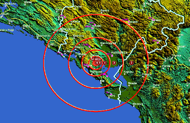 Zemljotres kod Cetinja jačine 3.1 Rihtera