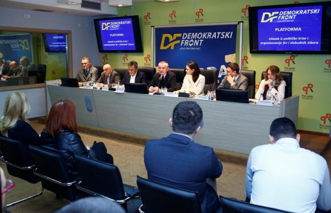 DF predstavio Platformu: Jedino protestima se mogu stvoriti uslovi za fer izbore
