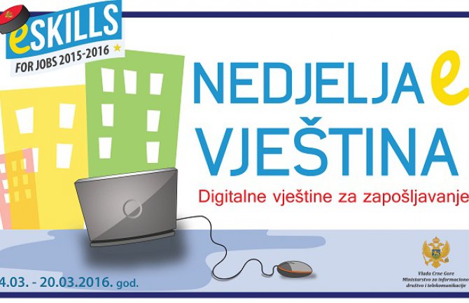 Evropska nedjelja e-vještina od 14. do 20. marta: Obilježava se provjerom informatičkih vještina