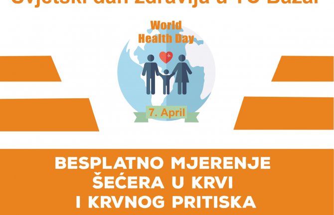 Besplatno mjerenje krvnog pritiska i nivoa šećera u krvi povodom Dana zdravlja
