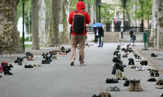 Protest ostavljenih cipela u Zagrebu (FOTO)