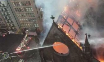 Izgorjela crkva Svetog Save u Njujorku