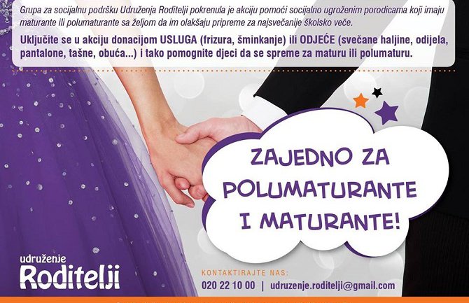 Za proslave mature i polumature opremljeno 38 djece