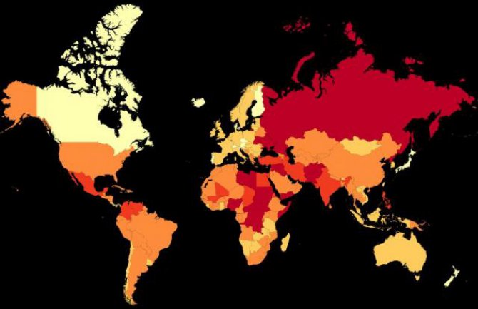 Samo 10 zemalja u svijetu trenutno nije u konfliktu