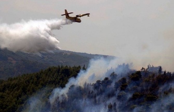 Avio-helikopterska jedinica MUP-a gasila požar na Cetinju, apel građanima da ne pale vatru na otvorenom