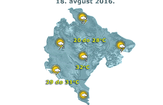 Danas i sunca i kiše, do 32 stepena