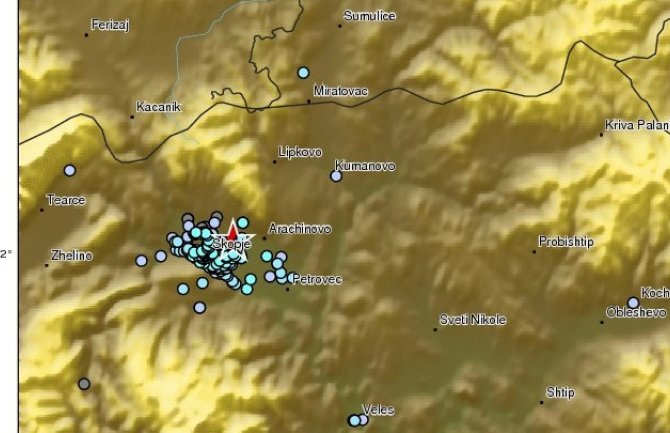 Skoplje podrhtava: Novi zemljotres jačine 4,8 Rihtera