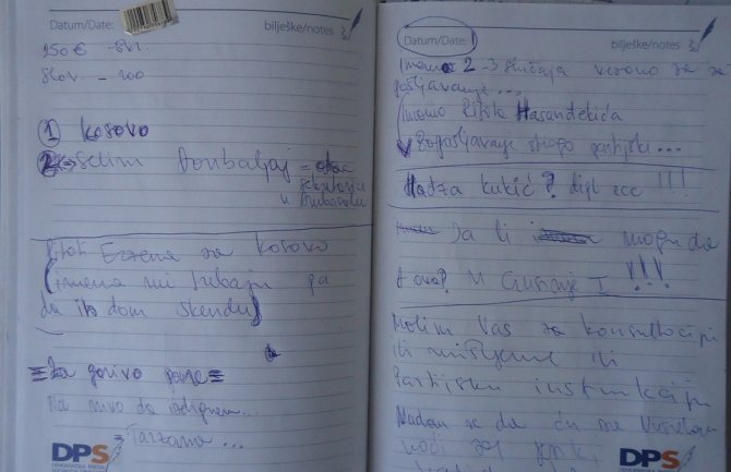 Iz dnevnika funkcionerke DPSa: Za glas iz dijaspore 250 eura, studente plaćati 30 eura