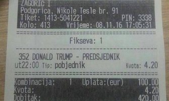 Pobjeda Trampa: Neki su se obradovali, a Podgoričanin je slavio sa 420 eura
