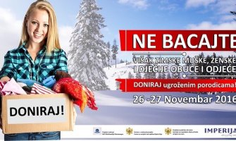 Humanitarna akcija u Bijelom Polju: Ne bacaj stare stvari, doniraj!