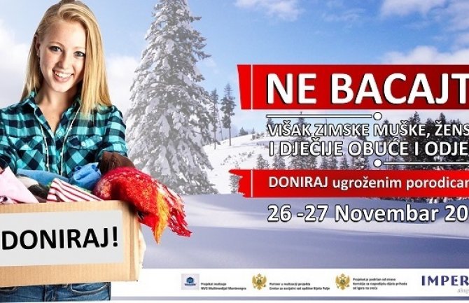 Humanitarna akcija u Bijelom Polju: Ne bacaj stare stvari, doniraj!