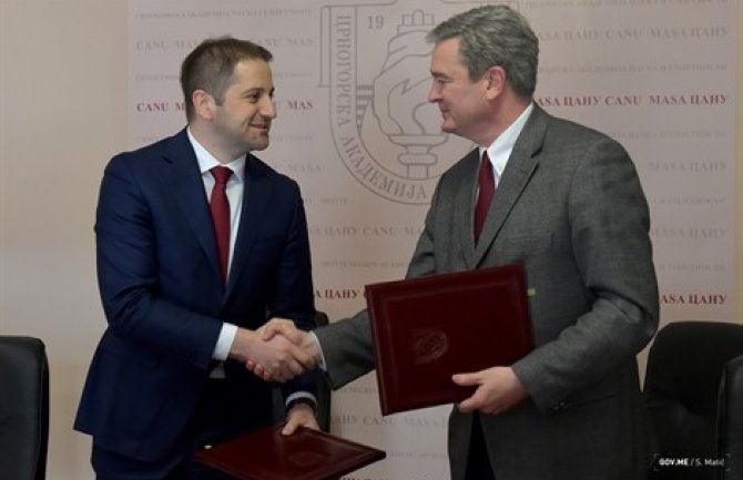 Potpisan Sporazum o saradnji Ministarstva prosvjete i CANU: Zajedničko apliciranje kod međunarodnih fondova