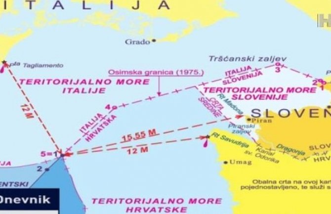 Hrvatska: Tri puta povrijeđena linija razgraničenja od strane Slovena