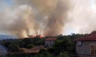 Požar u Donjem Grblju: Vatrogasci odbranili kuće (Video)