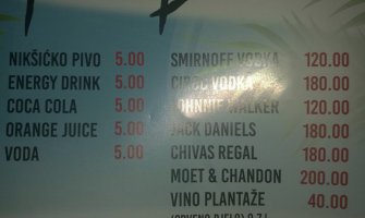 Pogledajte cjenovnik pića na koncertu Dina Merlina (FOTO)