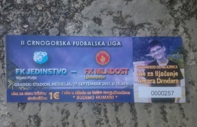 Od ulaznica sakupljeno 3.000 eura za liječenje Amara Drndara
