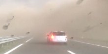 Tornado na put BG-NS: Pogledajte reakciju vozača(VIDEO)