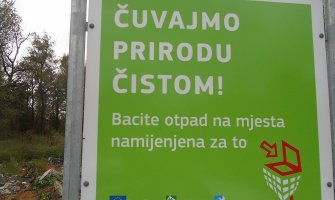 Čuvajmo prirodu čistom! Bacite otpad na mjesta namijenjena za to!