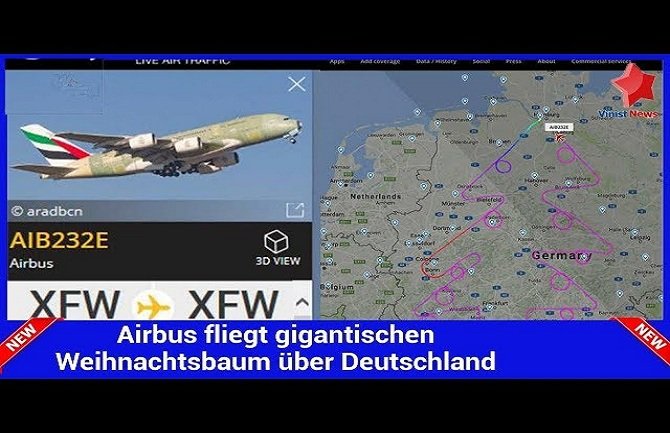 „Erbas A-380“ nacrtao gigantsku jelku iznad Njemačke