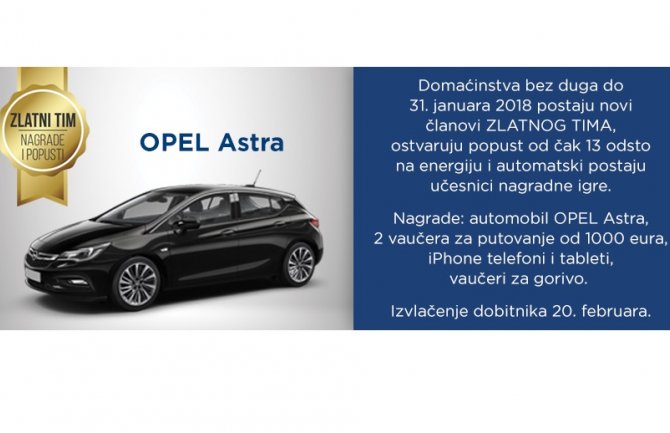 Ako platite račune za struju na vrijeme, možete da osvojite automobil, putovanje...