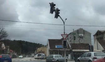 Vjetar u Nikšiću čupao drveće, obarao saobraćajne znakove