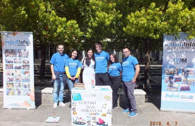 NVO Mladiinfo Montenegro mjerili građanima krvni pritisak, nivo šećera u krvi, tjelesnu težinu