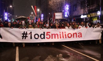 Beograd: Sa petog protesta 