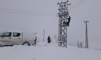 Zbog nepovoljnih vremenskih uslova prekidi u napajanju električnom energijom u Župi Nikšićkoj