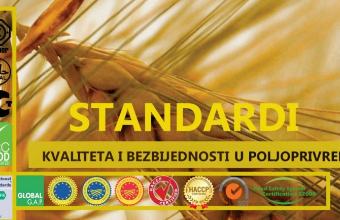 Javni poziv za uvođenje, sertifikaciju i resertifikaciju sistema kvaliteta i bezbjednosti hrane