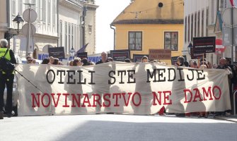 Protest novinara u Zagrebu: Oteli ste medije, novinarstvo ne damo