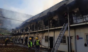 Izgorio objekat za smještaj radnika na gradilištu autoputa