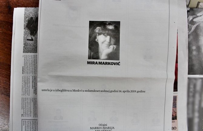 Oprostili se čituljom od majke Mire