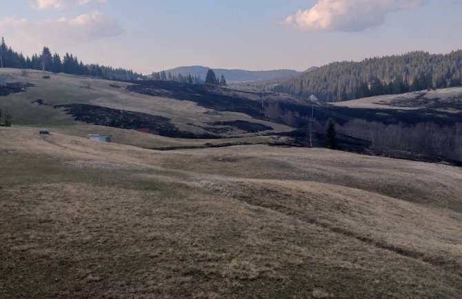 U Mojkovcu veliki požar, vjetar otežavao gašenje